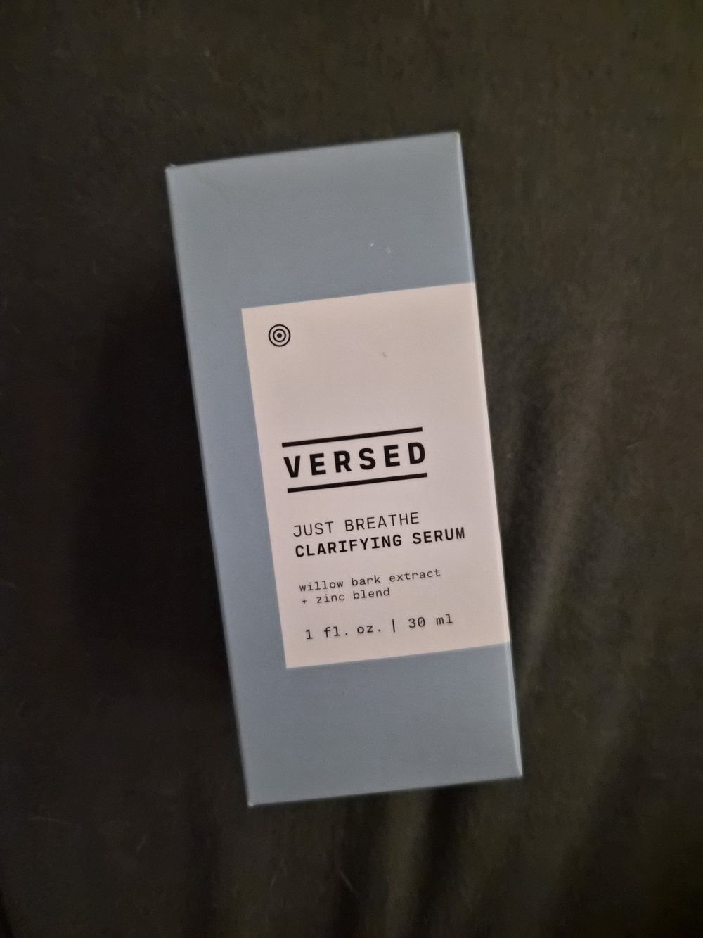 Versed Just Breathe Clarifying Serum NIB Acne Treatment Zinc + Willow Bark